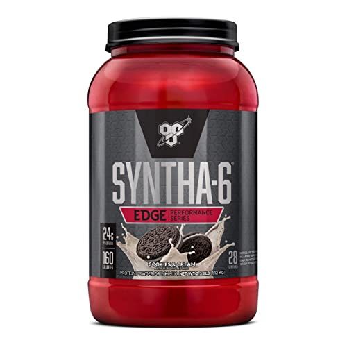  [무료배송]BSN SYNTHA-6 Edge Protein Powder, with Hydrolyzed Whey, Micellar Casein, Milk Protein Isolate, Low Sugar, 24g Protein, Cookies N Cream, 28 Servings