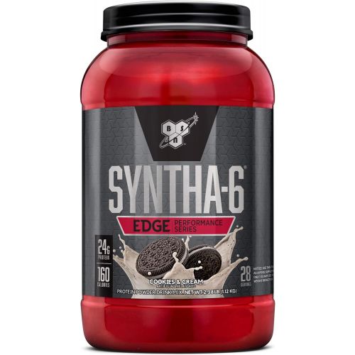  [무료배송]BSN SYNTHA-6 Edge Protein Powder, with Hydrolyzed Whey, Micellar Casein, Milk Protein Isolate, Low Sugar, 24g Protein, Cookies N Cream, 28 Servings