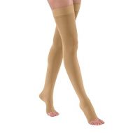 BSN Medical 115697 Jobst Compression Hose, Thigh High, 15-20mmHg, Open Toe, Small, Honey