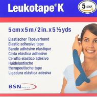 LEUKOTAPE K 2 Inch X 5.4 Yard, Blue (Pack of 5)