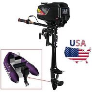 BSTOOL Outboard Motor,3.6HP Outboard Motor Fishing Boat Engine 2-Stroke Water Cooling CDI System