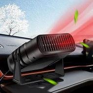 BSTiltion Car Heater Portable 12V/24V Heater Car Defroster Defogger Truck Car Heating and Cooling Fan 2 IN 1 Electric Heater Windshield Window Snow Defroster, 150W Fast Heating, Pl