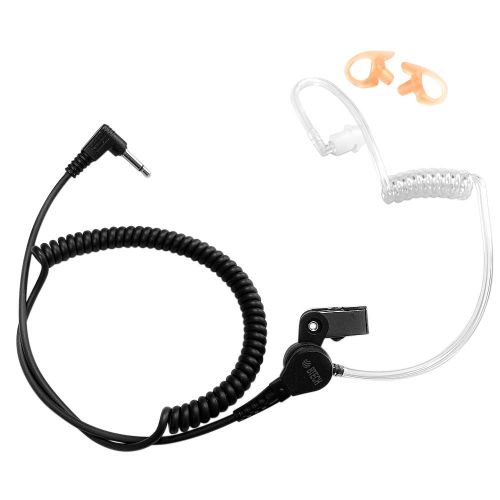  [아마존베스트]BTECH QHM01 3.5mm Listen-ONLY Heavy-Duty Surveillance Earpiece (Includes earmolds and Earbud) with Clear Acoustic Coil Tube for Two-Way Radios, Transceivers, and Radio Speaker Mics