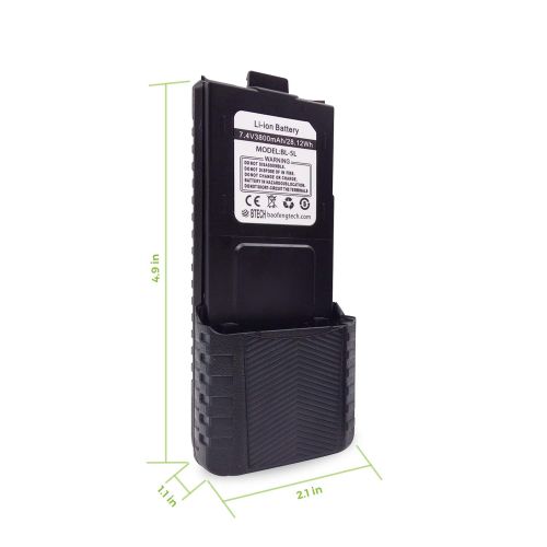  [아마존베스트]BaoFeng, BTECH BL-5L 3800mAh Li-ion Battery Pack, High Capacity Extended Battery for UV-5X3, BF-F8HP, and UV-5R Radios (BL-5 BaoFeng Battery Series)