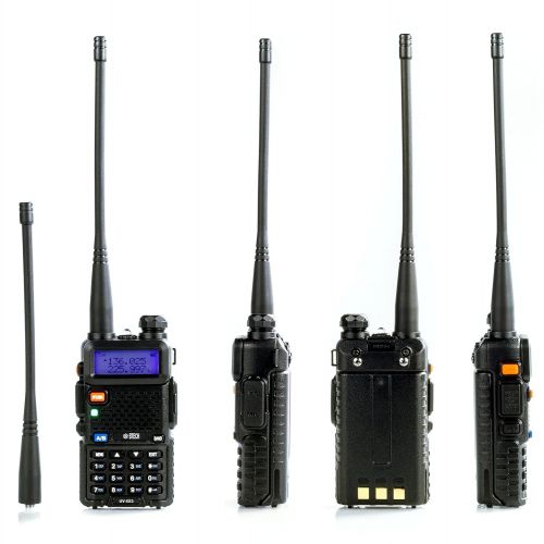  [아마존베스트]BTECH UV-5X3 5 Watt Tri-Band Radio VHF, 1.25M, UHF, Amateur (Ham), Includes Dual Band Antenna, 220 Antenna, Earpiece, Charger, and More