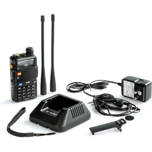  [아마존베스트]BTECH UV-5X3 5 Watt Tri-Band Radio : VHF, 1.25M, UHF, Amateur (Ham), Includes Dual Band Antenna, 220 Antenna, Earpiece, Charger, and More Two-Way Radio