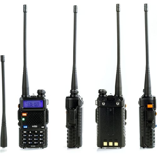  [아마존베스트]BTECH UV-5X3 5 Watt Tri-Band Radio : VHF, 1.25M, UHF, Amateur (Ham), Includes Dual Band Antenna, 220 Antenna, Earpiece, Charger, and More Two-Way Radio