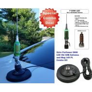 BTECH Combo: Sirio Performer 5000 LED 10m & CB Mobile Antenna with Mag 145 PL Mag Mount
