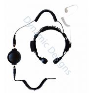 BTECH For Midland Radios GXT LXT Tactical Throat Microphone with Acoustic Tube Ear Piece by Code 3 Supply