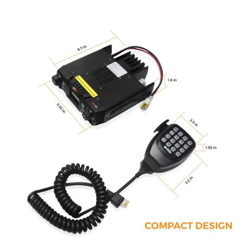  BTECH Mobile GMRS-50X1 50 Watt GMRS Two-Way Radio, GMRS Repeater Capable, with Dual Band Scanning Receiver (136-174.99MHz (VHF) 400-520.99MHz (UHF))