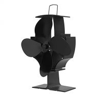 BTIHCEUOT Heat Powered Fireplace Fan, Eco Friendly Aluminum 4 Blades Stove Fan for Home for Wood Log Burning Stove for Living Room