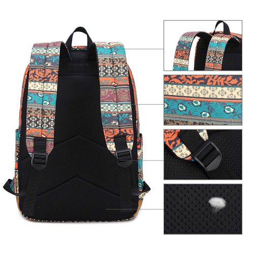  BTOOP School Backpacks for Girls Bookbags Bohemian Canvas Schoolbag Set Teens Womens Boys Kids Daypack