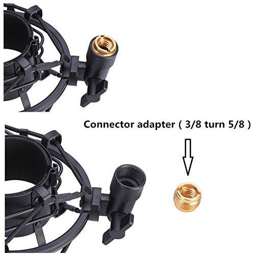  [아마존베스트]BTOOP Microphone Shock Mount with Pop Filter, Mic Anti-Vibration Suspension Shock Mount Holder Clip for Diameter 46mm-53mm Microphone