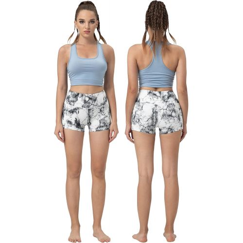  BUBBLELIME 2.5/4 Basic/Out Pockets High Waist Womens Yoga Shorts Tummy Control 4 Way Stretch Workout Running Shorts