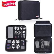 [아마존 핫딜]  [아마존핫딜]BUBM Double Layer Electronics Organizer/Travel Gadget Bag for Cables, Memory Cards, Flash Hard Drive and More, Fit for iPad or Tablet(up to 9.7)-Large, Black