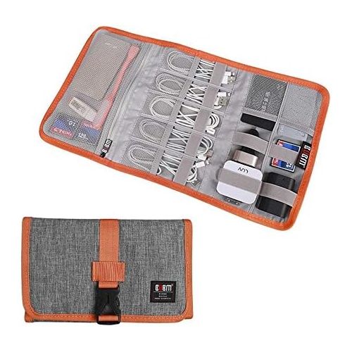  [아마존베스트]Travel Organizer, BUBM Cable Bag/USB Drive Shuttle Case/Electronics Accessory Organizer-Grey