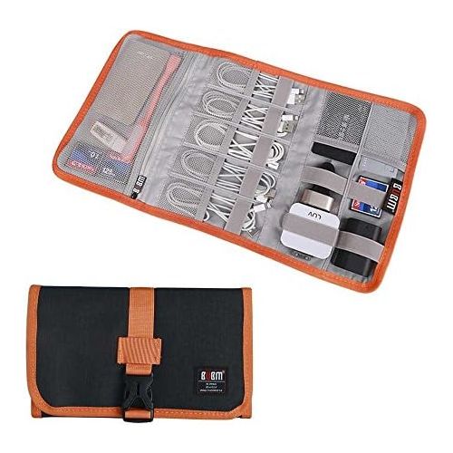  [아마존베스트]Travel Organizer, BUBM Cable Bag/USB Drive Shuttle Case/Electronics Accessory Organizer-Black