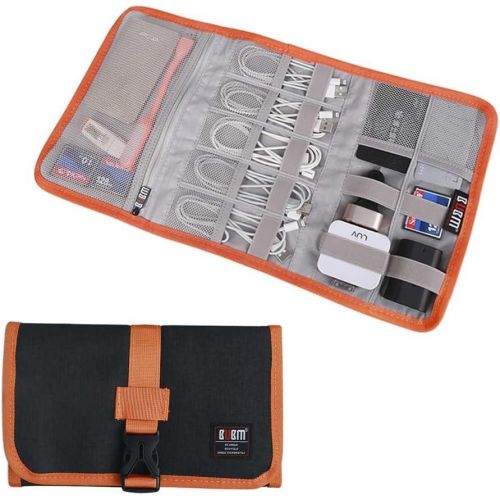  [아마존베스트]Travel Organizer, BUBM Cable Bag/USB Drive Shuttle Case/Electronics Accessory Organizer-Black