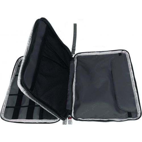  [아마존베스트]BUBM Double Layer Electronics Organizer/Travel Gadget Bag For Cables,Memory Cards,Flash Hard Drive and More,Fit For iPad Or Tablet(Up To 9.7)--Large, Black