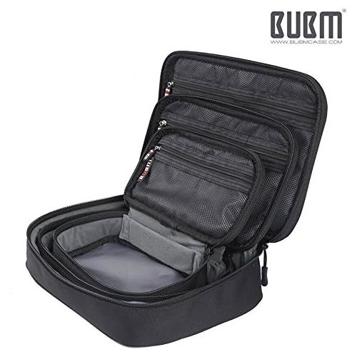  [아마존베스트]BUBM CableOrganizerBag 3pcs Electronics Travel Organizer for Hard Drives, Cables, Phone, USB, SD Card（2 Year Warranty）