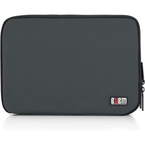  [아마존베스트]BUBM Double Layer Electronic Accessories Organizer, Travel Gear Bag for Cables, USB Flash Drive, Plug and More, Perfect Size Fits for iPad Mini (Medium, Gray)