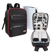 [아마존베스트]BUBM Waterproof Game backpack Travel Carrying Case Storage Bag for PlayStation 4 Pro System and Accessories Fits PS4 Xbox Model Black