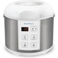 Buffalo Classic Rice Cooker with Clad Stainless Steel Inner Pot - Electric Rice Cooker for White/Brown Rice, Grain - Easy-to-clean, Non-Toxic & Non-Stick, Auto Warmer (10 Cup)