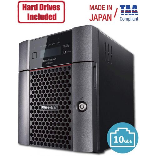  BUFFALO TeraStation WS5420DN 8TB (4x2TB) Desktop NAS Windows Server IoT 2019 with Hard Drives Included / 4 Bay / 10GbE / Storage Server / NAS Storage / Network Storage / File Serve