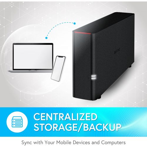  BUFFALO LinkStation 210 4TB NAS Home Office Private Cloud Data Storage with HDD Hard Drives Included/Computer Network Attached Storage/NAS Storage/Network Storage/Media Server
