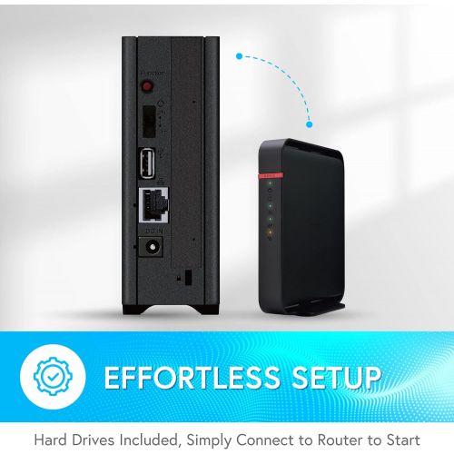  BUFFALO LinkStation 210 4TB NAS Home Office Private Cloud Data Storage with HDD Hard Drives Included/Computer Network Attached Storage/NAS Storage/Network Storage/Media Server