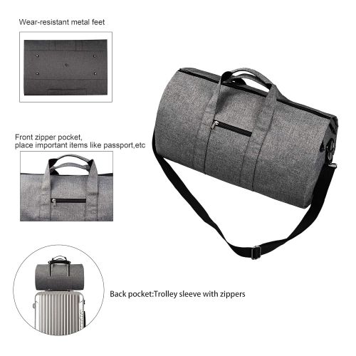  BUG 2 in 1 Carry-on Suit Garment Bag Business Trip Travel Weekend Duffle Bag Convertible Foldable