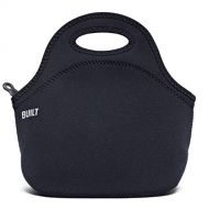 BUILT Gourmet Getaway Soft Neoprene Lunch Tote Bag - Lightweight, Insulated and Reusable Black LB31-BLK