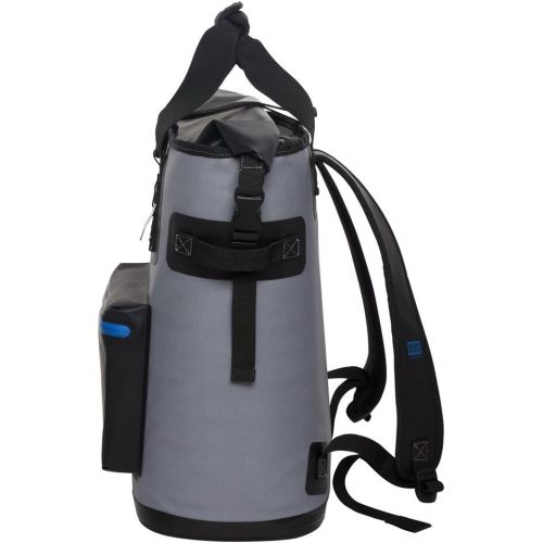  BUILT Welded Soft Portable Backpack Cooler with Wide Mouth Opening - Insulated and Leak-Proof Gray 5233505