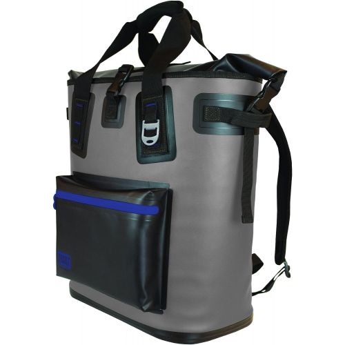  BUILT Welded Soft Portable Backpack Cooler with Wide Mouth Opening - Insulated and Leak-Proof Gray 5233505