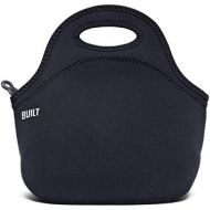 BUILT LB31-BLK Gourmet Getaway Soft Neoprene Lunch Tote Bag - Lightweight, Insulated and Reusable, One Size, Black