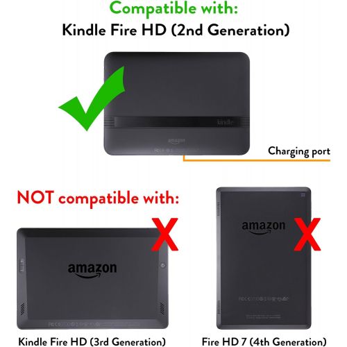  BUILT Slim Cover for Kindle HD 7, Gridlock (will only fit 2nd generation)