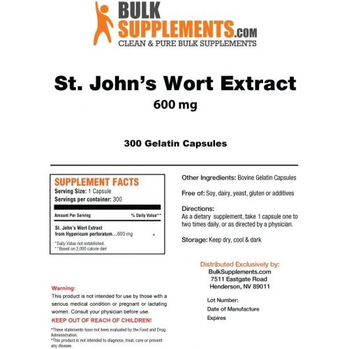  BulkSupplements St. Johns Wort Extract Powder (1 Kilogram)