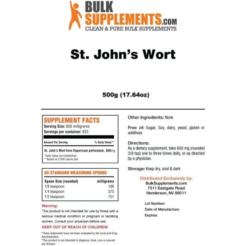  BulkSupplements St. Johns Wort Extract Powder (1 Kilogram)