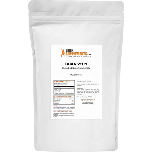  BCAA Branched Chain Essential Amino Acids Powder by BulkSupplements | 2:1:1 Instantized Formula | PrePost Workout Bodybuilding Supplement | Boost Muscle Growth (5 kilograms)