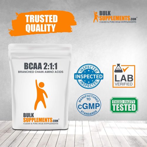  BCAA Branched Chain Essential Amino Acids Powder by BulkSupplements | 2:1:1 Instantized Formula | PrePost Workout Bodybuilding Supplement | Boost Muscle Growth (5 kilograms)