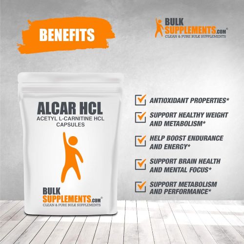  Acetyl L-Carnitine (ALCAR) Powder by BulkSupplements | Energy & Performance (1 Kilogram)