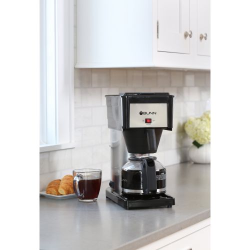  BUNN 10-Cup Velocity Brew BX Coffee Brewer, Black, Stainless Steel