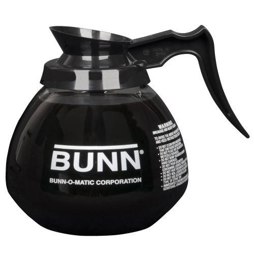  BUNN 12 Cup Commercial Glass Decanter with Black Handle (3 pack)