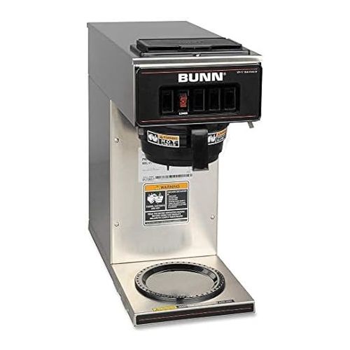  BUNN 13300.0001 VP17-1SS Pourover Coffee Brewer with 1-Warmer, Stainless Steel, Silver, Standard