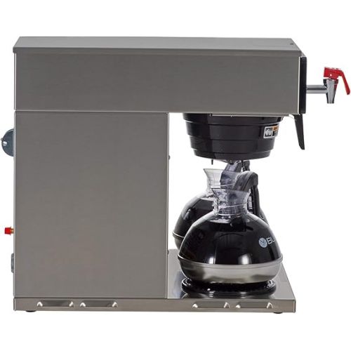  BUNN Axiom 15-3, Automatic Commercial 12-Cup Coffee Maker, 3 Lower Warmers, 38700.0002,Gray