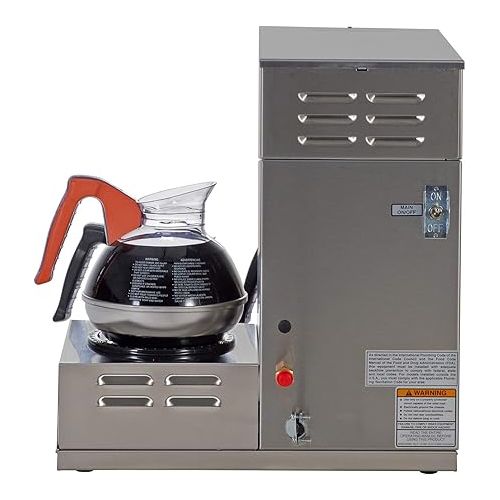  BUNN Axiom 15-3, Automatic Commercial 12-Cup Coffee Maker, 3 Lower Warmers, 38700.0002,Gray