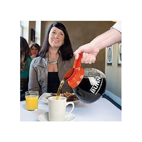  [아마존베스트]BUNN Regular and Decaf Glass Coffee Pot Decanter/Carafe, 12 Cup, 2 Black and 1 Orange, Set of 3