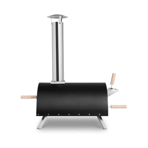  [아마존베스트]Burnhard Nero outdoor pizza oven, stainless steel, including Pizza spatula and pizza stone, high-quality pizza oven, premium wood stove suitable for the garden and outdoors, pellet