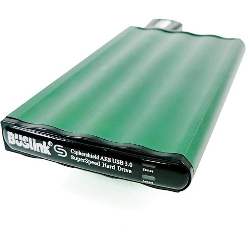  BUSlink CipherShield FIPS 140-2 HIPAA 256-bit AES USB 3.0 Disk-On-The-Go Hardware Encrypted External Slim Portable Hard Drive (250GB)