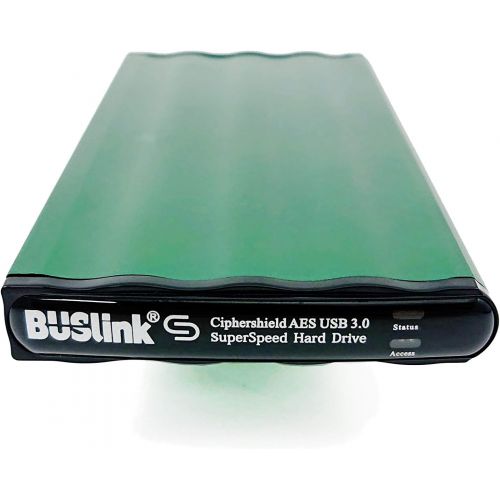  BUSlink CipherShield FIPS 140-2 HIPAA 256-bit AES USB 3.0 Disk-On-The-Go Hardware Encrypted External Slim Portable Hard Drive (250GB)